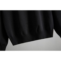 Nouvelle collection Printemps 2026 – Ensemble deux pièces en maille noire cloutée à col rond pour femme, avec pantalon large à cordon de serrage – Idéal pour le quotidien