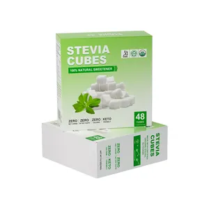 OEM ODM hizmeti saf Stevia Rebaudiana özü tatlandırıcı Stevia doğal şeker küpü