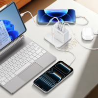 LDNIO A4403C-1 20W Çoklu Portlu USB Duvar Şarj Cihazı 2 USB-C 2 USB-A V-0 Alev Geciktirici Değiştirilebilir Fişler Global Kullanım
