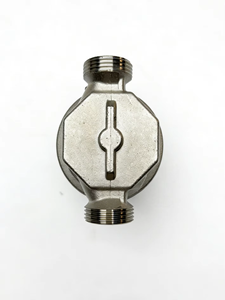 Aanpasbare enkelvoudige doorstroommeter van messing - Product Image 2