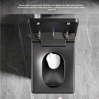 WC intelligent de luxe à ouverture automatique, bidet allongé, en céramique noire mate, WC intelligent carré