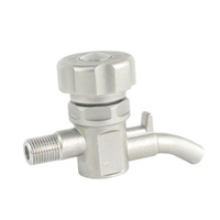 Valve de brassage manuelle aseptique en acier inoxydable de 1/2 po, résistante à la corrosion, avec extrémité à pince pour échantillonnage de bière
