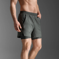 Shorts de course vintage en maille respirante sans doublure, vert néon et noir, entrejambe de 5 pouces, dos en V, idéal pour la gym