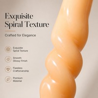 Bougies longues de style nordique beige et blanches, décorations pour banquets de mariage, fournitures écologiques, bougies spirales torsadées neutres couleur crème