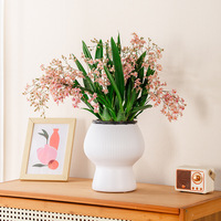 Pot de fleurs en résine plastique épaisse, respirante, absorbante, translucide, durable, automatique, pour les personnes paresseuses, Meixuan