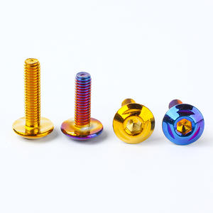 Accessoires de moto - Nouveau modèle de vis triangulaires modifiées en titane brûlé et acier inoxydable 304 bleu brûlé - Product Image 6