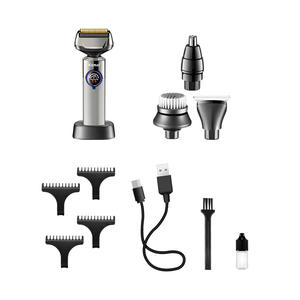 Rasoir électrique Kemei KM-3211, étanche IPX5, rechargeable, corps métallique, affichage numérique - Product Image 5