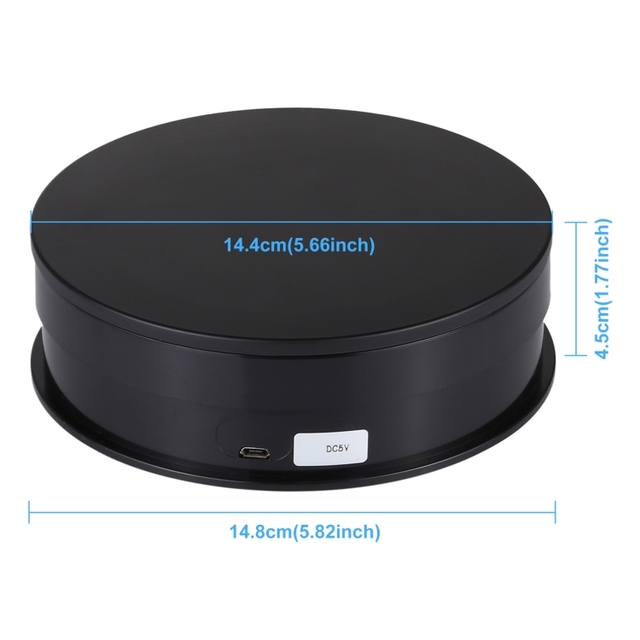 PULUZ 15cm Portable Product Photo 360 Degree Rotating Turntable Display Stand Video Turn Table