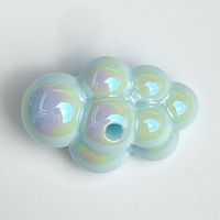 Perles en vrac en acrylique en forme de petite nuage, colorées, plaquées UV, pour la fabrication de chaînes de téléphone portable DIY, accessoires de bijoux