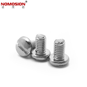 Tornillo de máquina NOMOSION de acero con cabeza redonda y ranurada M3.5x6 cromado para maquinaria - Product Image 1
