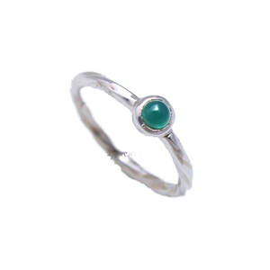 Bague classique artisanale en argent sterling 925, pierre précieuse onyx vert, taille ronde, bijou cadeau pour femme, parmi les plus vendues - Product Image 1