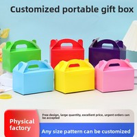 Boîte Cadeau Portable Rectangulaire en Papier Kraft Personnalisée pour Emballage Alimentaire, Gâteaux Mousse et Pâtisseries (Explosion Box Transfrontalière)