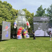 Grande décoration publicitaire extérieure personnalisée astronaute gonflable transparent