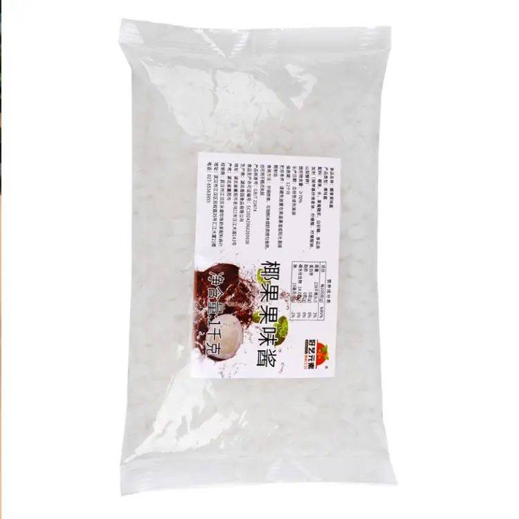Оптовая продажа 1 кг халяльное фруктовое желе с nata de coco Конжак желе пузырьковый чай ингредиенты