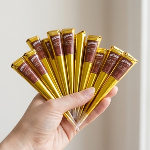 Pâte de Henné en Gros pour Tatouages Temporaires Peints à la Main – Forme Cône – Couleurs <span class=keywords><strong>Noir</strong></span>, Marron, Rouge - Product Image 5