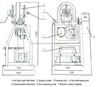 Broyeur de minerai d'or, de cuivre et d'étain de 200-300 kg/h, mini broyeur à billes, petite machine de laboratoire à billes à vendre
