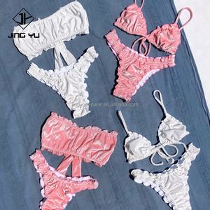 Popular Jacquard Women Swimwear Zigzag <b>Push</b> <b>up</b> Trim Swimsuits Custom 2024 Spring Summer Swimwear Collection - Product Image 1