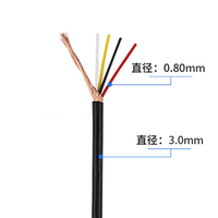 Kabel Data USB 2854 30awg 4 Core Jack Shielding Wire NO.30 Wound Around Sheath