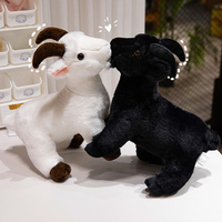 Animal en peluche de chèvre réaliste personnalisé 30/40cm noir/blanc en peluche de chèvre réaliste mouton en peluche ferme décor cadeaux pour les enfants