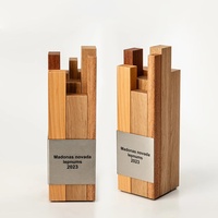 Trophée en bois emboîtable en forme de cube créatif, médaille commémorative d'honneur, prix de concours, prix personnalisé pour employés exceptionnels, Chine