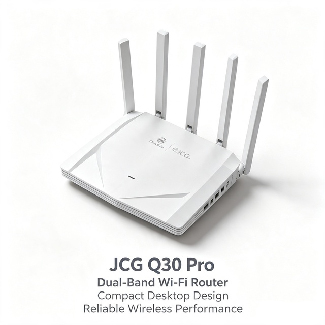 High Quality JCG Q30 Pro AX3000 OpenWrt System English Version WiFi 6 Router, 5 Antennas, Gigabit Dual-band. Used Product.