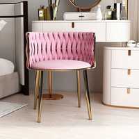 Chaises de cuisine confortables en vente chaude, pieds en métal, velours vert, chaise de salle à manger pour la maison
