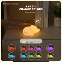 Nouvelle Lampe Lapin en Silicone Rechargeable USB 2026 avec Contrôle Tactile – Lampe Mignonne pour Chambre d'Enfant, Éclairage de Chevet
