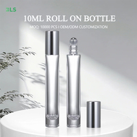 Vente en gros Bouteilles de parfum personnalisées miniatures portables de 10ml en verre dépoli uniques Roller Ball Huile essentielle Roll on Bottle