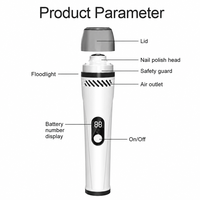 Lime à ongles électrique améliorée pour chien avec lumière LED, 2 vitesses, silencieuse, lime à griffes indolore pour chat, rechargeable par USB, en plastique