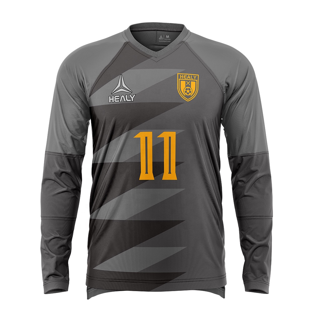 Youth Custom Goalie Soccer Jersey Goalkeeper Uniform Kit Long Sleeve Football Shirt Men Soccer Wear Goalkeeper Jersey