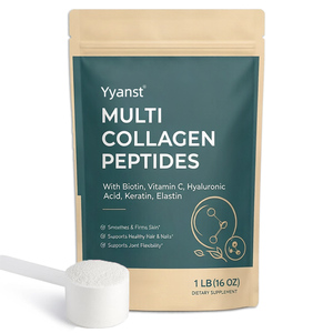 Complément beauté OEM/ODM à la biotine favorisant la santé normale des cheveux et des ongles, lisse et raffermit la peau, poudre de peptides multi-collagène. - Product Image 1