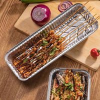 Contenants en aluminium PET personnalisables de qualité alimentaire, résistants au four, pour mini-gâteaux rectangulaires, cupcakes, tartes et pains – Vente chaude