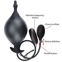 Vibromasseur Gonflable, Plug Anal en Silicone, Dilatateur à Boule de Perles, Jouets Sexuels Réglables et Gratuits pour Adulte, Massage de la Prostate pour Homme, Sexy