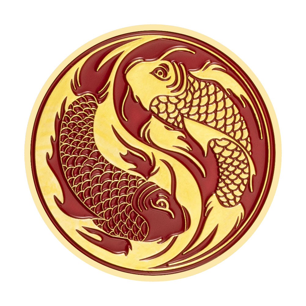 Koi Fish Lucky, монета с дизайном Тай-Чи-Багуа, креативная металлическая Коллекционная в национальном стиле для друзей, подарок