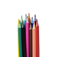 Ensemble de crayons de couleur personnalisés certifiés EN71 ISO ASTM-F963, 12 couleurs, cœur mignon en plastique, accepte ODM/OEM, directement de l'usine