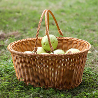 Panier suspendu en rotin PP tressé à la main, écologique, imperméable, de haute qualité, durable, pour fruits et légumes - Vente chaude en gros