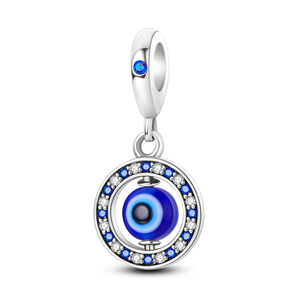 Bracelet <span class=keywords><strong>Pendentif</strong></span> Charme Unisexe Certifié GDTC en Forme de Cœur Plaqué Or avec Zircon Rose Taillé, Série Demon's Eye, Argent Blanc Tendance - Product Image 5