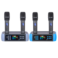 Microphone sans fil multi-canaux DSP avec entrée optique, anti-larsen et anti-retour, pour le chant à domicile