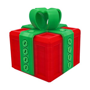 Scatola Regalo Quadrata Stampata in 3D con Coperchio a Cuore e Fiocco, Contenitore per Gioielli e Caramelle in PLA, Decorazione da Scrivania per le Festività - Product Image 1
