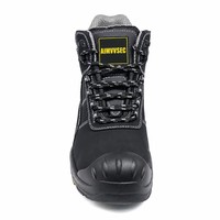 Chaussures de sécurité imperméables AIMVVSEC à embout d'acier, antistatiques, antidérapantes, en cuir nubuck, pour les travaux en laboratoire chimique, sur chantier et en ingénierie