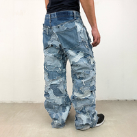 Meilleur fabricant de jeans DiZNEW, faible MOQ, vêtements pour hommes, jeans sur mesure haut de gamme, jeans baggy en denim brut 14 oz
