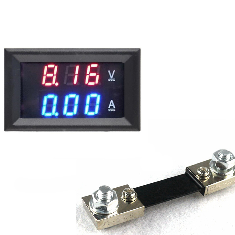 2 в 1, цифровой вольтметр-амперметр с двумя дисплеями 100 дюйма, 0-0,28 в, 0,28 А