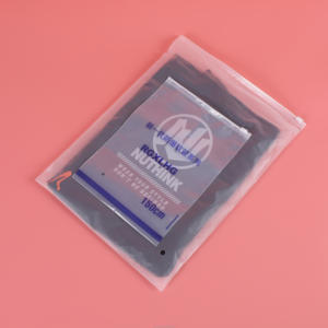 Sacs en plastique à fermeture éclair givrée avec logo imprimé personnalisé Stockage à fermeture éclair pour chaussettes et chaussures Fabriqué par Zipper Bag Company - Product Image 2