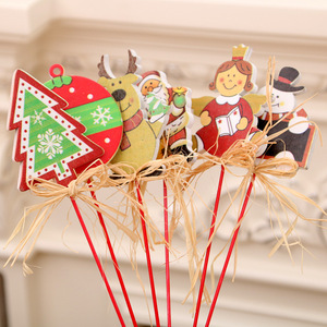 New Christmas rattle stick, wooden <b>small</b> <b>gift</b>, event present, Christmas decoration, <b>small</b> ornament, label holder - Product Image 2