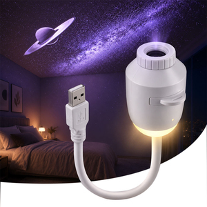 Projecteur LED USB 2-en-1 Galaxie et Veilleuse Douce Portable en ABS pour Voiture, Lampe de Projection Plafond Ciel Étoilé Lune Saturne - Product Image 1