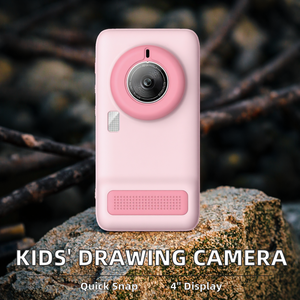 Fotocamera Giocattolo Interattiva per <span class=keywords><strong>Disegno</strong></span> Creativo con Sensore CMOS e Supporto MicroSD, Strumento di Apprendimento Divertente per Bambini - Product Image 2