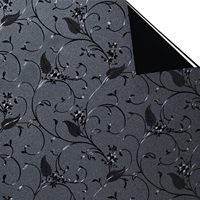 ORON DECO Film de Verre Décoratif Noir Adhésif Effet Givré Amovible et Étanche pour Fenêtre, Idéal pour Salle de Bain et Décoration Intérieure