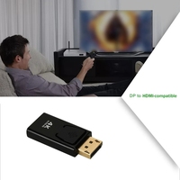 Adaptador DP Macho a HDMI Hembra 4K 30Hz, Chapado en Oro, Blindaje de Lámina, Pasivo, Plug and Play, Conversor de Video y Audio para PC, Monitor, HDTV