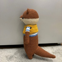 Nouveauté : Adorables poupées amigurumi en forme d'otter, jouets en crochet, peluches en forme d'otter