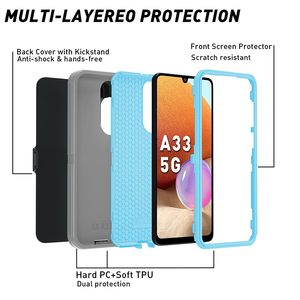 Funda Protectora para Teléfono Defender, Resistente a Impactos, TPU Suave + PC Rígido, para Samsung Galaxy A33 - Product Image 4
